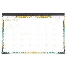 This Monthly Write On Desk Calendar In The Palm Print Features Original Design Artwork From Ashley G For Blue Sky Clea Desk Calendars Calendar Writing Space