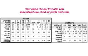 alfred dunner size chart related keywords suggestions