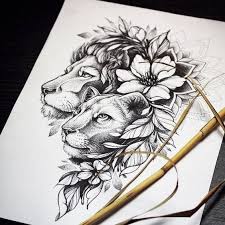 Awesome Lions Love That There S A Flower Too It S What Blends Them Together Oh And The Details Awesome Awesome Dra Tattoos Lioness Tattoo Cute Tattoos