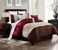 Buy products such as mainstays down alternative comforter, 1 each at walmart and save. Emma 7 Piece Comforter Set Cotton Touch Oversized Embroidered Bedding Maroon Taupe Brown Queen Size Walmart Com Walmart Com