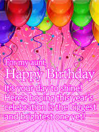 I am sure you will love to explore each idea from the list and would love to put your hands into it to make an awesome birthday card. It S Your Day To Shine Happy Birthday Card For Aunt Birthday Greeting Cards By Davia