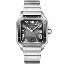 Cartier часы cartier santos de cartier crwgsa0032 цена по запросу. Cartier Santos De Cartier Large Steel Adlc Grey Dial Men S Watch