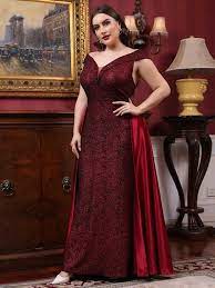 Plus Bardot Foldover Contrast Sequins Prom Dress Bardot Lace Dress Plus Size Evening Gown Prom Dresses For Sale