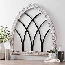Weathered White Cathedral Arch Wall Plaque Kirklands Arched Wall Decor Modern Farmhouse Furniture Wall Decor