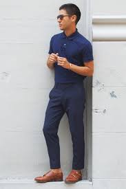 Men S Navy Polo Navy Dress Pants Brown Leather Double Monks Polo Shirt Outfits Pants Outfit Men Blue Pants Outfit