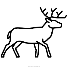 Free printable deer with big antler coloring page in vector format, easy to print from any device and automatically fit any paper size. Deer Coloring Page Ultra Coloring Pages