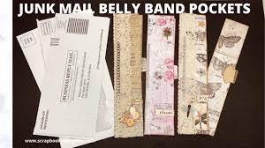 Junk Mail Envelope Belly Bands With Hidden Pockets In 2020 Vintage Junk Journal Junk Journal Glue Book