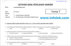 Buku tematik terpadu kurikulum 2013 edisi revisi 2018 kelas 3 sd tema 7 memiliki judul perkembangan teknologi, dengan subtema 2. Soal Tema 7 Kls 3 Teknologi Jawabanku Id