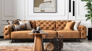 Set of 2 zuma side tables, mango wood and gold. Loop Saloni