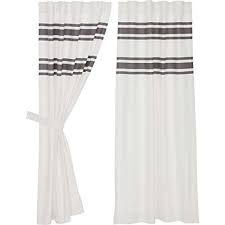 Ikea white cotton voile sheer tab top curtains,56wx75d,knotted stripe,shabby chi. Antique White Piper Classics Silo Hill 96 Panel W Attached Valance Farmhouse Drop Cloth Style Drape Curtains Set 2 Home Decor Valances Ekbotefurniture Com