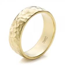 Custom Men S Hammered Wedding Band 100269 Seattle Bellevue Joseph Jewelry Hammered Yellow Gold Wedding Band Mens Gold Wedding Band Mens Wedding Bands Hammered