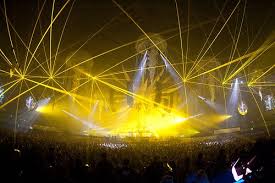 Yellow Lasers Concert Lights Light Music Stage Design