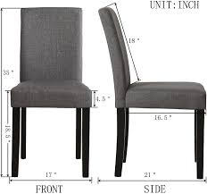 Fabric (303) leather (187) wooden (149) metal (77) plastic (10) marble (1) by designer. Buy Set Of 2 Modern Fabric Upholstered Dining Chairs Elegant Design Dining Room Chairs Gray Set Of 2 Online In Turkey B0792ttgkm