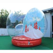 Whether you opt for one outdoor centerpiece or a cast of cheerful figures to light up your lawn, you can bring the spirit of the season to your outdoor christmas decorations in a few simple steps. Inflatable Christmas Yard Decorations Inflatable Lighted Snow Globe Giant Snow Globe