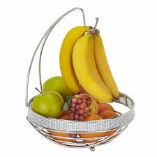 Find many great new & used options and get the best deals for kitchen fruit basket tree banana товар 5 fruit basket bowl 2 in 1 banana hook tree hanger stand dinning table storage new 5. Kitchen Details 22910 Chr Round Fruit Basket With Banana Tree Pave Diamond Design 1 Mariano S