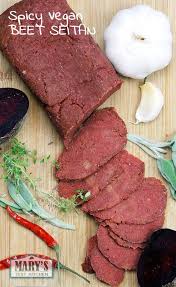 Spicy Vegan Beet Seitan Recipe Vegan Dishes Vegan Recipes Vegan Foods
