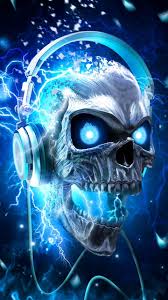 530 dark wallpapers (4k) 3840x2160 resolution. Neon Cool Blue Skull Wallpaper Novocom Top