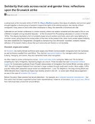 Solidarity that cuts across racial and gender lines: reflections upon the  Grunwick strike