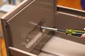 How do you remove a file cabinet drawer? Meari S Musings Diy Filing Cabinet Makeover