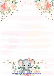 You will definitely love the design. Free Printable Pink Baby Elephant Baby Shower Invitation Templates Free Printable Baby Shower Invitations Templates
