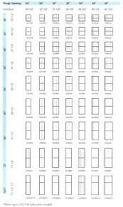 Replacement Window Size Chart Replacement Single Hung