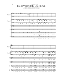 Statue humanoïde faite de neige. Le Bonhomme De Neige Sheet Music For Piano Piano Duo Musescore Com