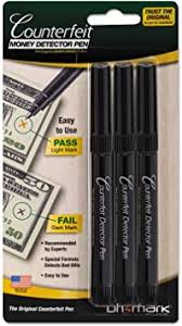 Counterfeit banknote detection pens are used to detect counterfeit swiss franc, euro and united states banknotes the chemical properties of us banknotes prior to 1960 are such that marking pens do not work. Amazon Com Drimark Counterfeit Detection Dry Mark Counterfeit Detector Pen 3 Pack 3513b Office Products