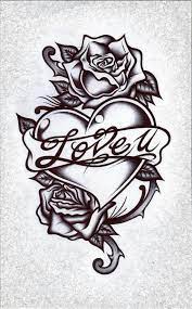 I Love You Tattoo Design Drawings Roses Drawing Body Art Tattoos