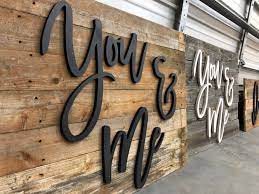 You And Me Sign Unfinished Bedroom Guest Room Etsy Letter Wall Decor Diy Wood Wall Decor