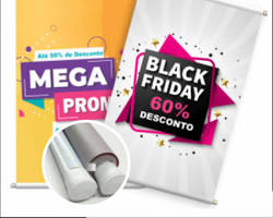Imagem de Banner em lona brilho 380g para divulgação de promoção