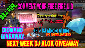 Alok is a character in garena free fire. Dj Alok Diamond Giveaway For My All Subscribers By Royal Gaming Free Fire Youtube