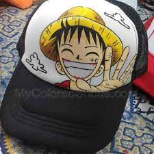 One Piece Luffy Cap Anime Baseball Cap Custom Hand Painted Cap 0701 39 00 Hand Painted Sneakers Anime Sho Painted Cap Painted Hats Hand Painted Sneakers