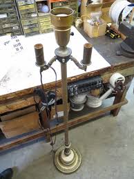 It's important to understand what you need from a floor lamp before making a choice. Lamp Parts And Repair Lamp Doctor Broken Antique Brass Reflector Type Floor Lamp With Cluster And Mogul Socket Repaired