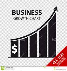 Business Growth Chart Vector Illustration Isolated On
