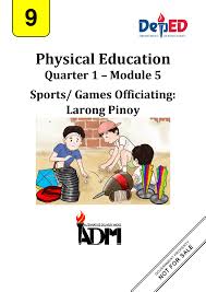Use the module with care. Physical Education 9 Quarter 1 Module 5 Docsity