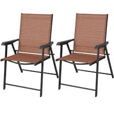 112m consumers helped this year. Set Of 2 Outdoor Folding Patio Chairs In Brick Red Brown With Black Metal Frame Fastfurnishings Com