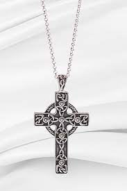 Cashs Ireland Sterling Silver Filigree Irish Celtic Cross Pendant Necklace Jewelry Presentation Box Celtic Cross Sterling Silver Filigree