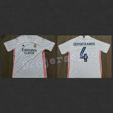 T he first images of what is supposedly real madrid 's kit for the 2021/22 season have been leaked online. Jersey Real Madrid Home 2020 2021 Official Cetak Nama Nameset Suka Suka Font Official Shopee Indonesia