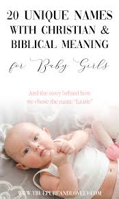 The name judy comes from the hebrew origin. Unique Christian Baby Girl Names True Pure Lovely