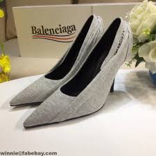 Discover +2,000 balenciaga women's sneakers in the buyma online marketplace now. Balenciaga Knife Pumps In Draped Logo Print Jersey Gray 2018 Pumps Heels Balenciaga
