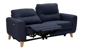 Lowest price of the summer season! Buy Habitat Tommy 3 Seater Fabric Recliner Sofa Navy Sofas Argos
