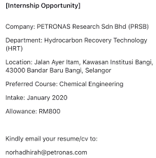 Petronas lubricant marketing malaysia sdn. Internship Petronas Research Utp Career Development Office Facebook