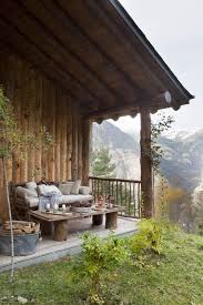 Un Porche A La Montagne Belle Maison Cabine En Bois Vie En Plein Air