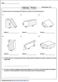 Volume Of A Prism Worksheets Mixed Review Volume Worksheets Composite Shapes