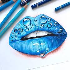 Blue Lips Art By Bob Drawing Art Artwork Eye Arts Help Draw Uroki Risovaniya Karandashom Risovat Glaza Predvaritelnyj Nabrosok