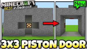 Coolest minecraft 3x3 piston door ever! Minecraft 3x3 Piston Door Flush Cave Lamp Redstone Tutorial Minecraft Redstone Minecraft Building Blueprints Minecraft Build Ideas