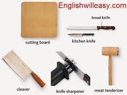 list of kitchen utensils with picture