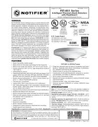 Tions, refer to nfpa 72 or the system smoke detector. Fst 851 Series