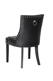 Parce que la salle à manger notre endroit préféré. Chaise De Salle A Manger Torino Avec Anneau Au Dos Faux Cuir Noir