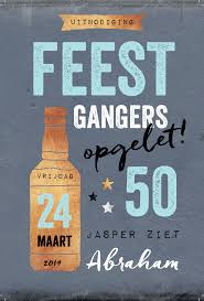 Stoer En Hip Design Uitnodiging Abraham 50ste Verjaardag Uitnodigingen Verjaardagsuitnodiging Uitnodiging